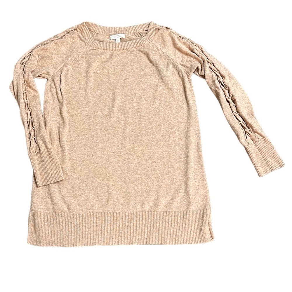 LC Lauren Conrad Tan Crew Neck Sweater